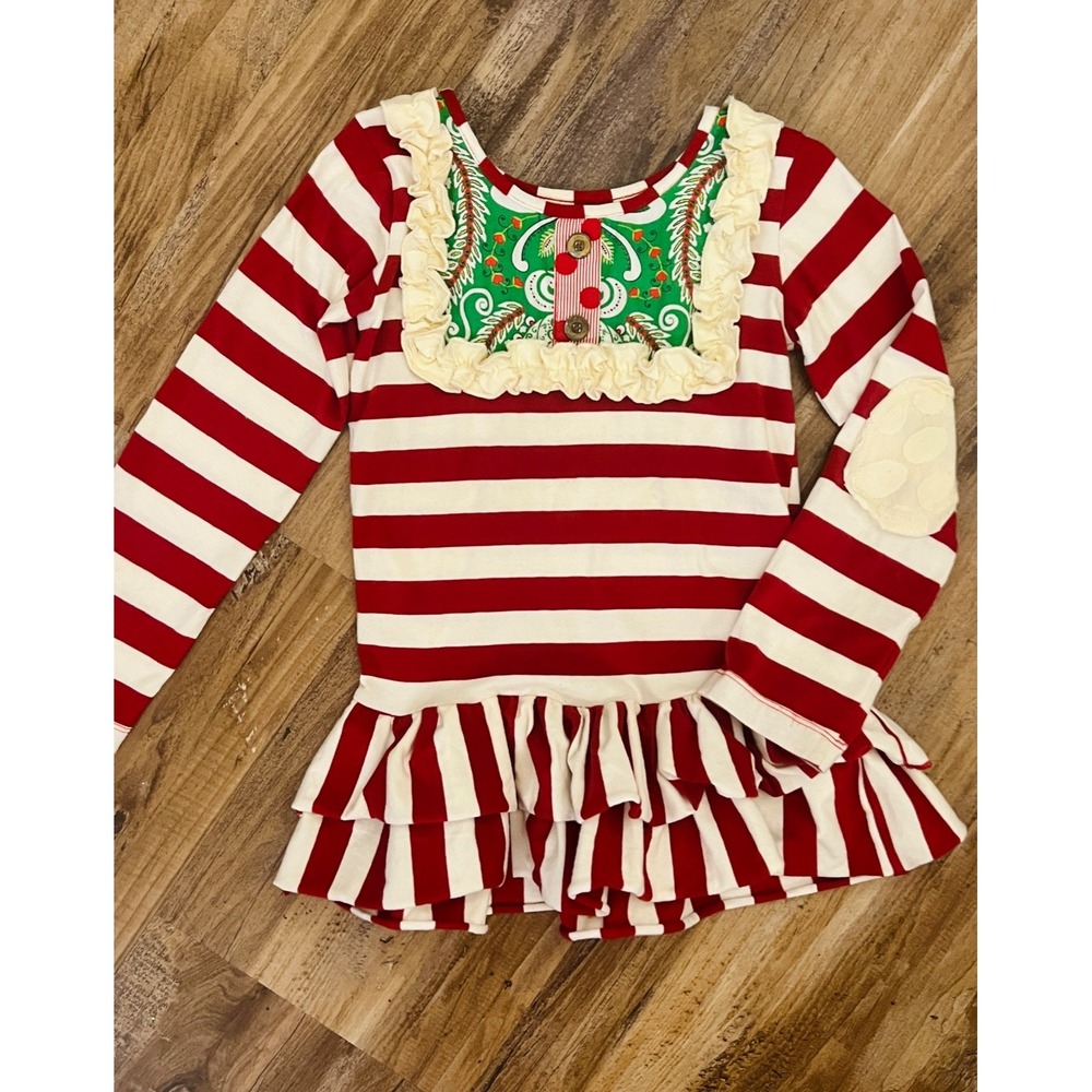 VGUC Girls MUSTARD PIE Boutique Long Sleeve Tunic Top Shirt Blouse Size 4T